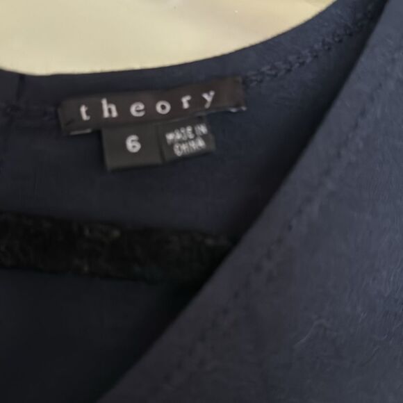 Theory Navy & White Color Block Dress NWOT Size 6 - Picture 2 of 10